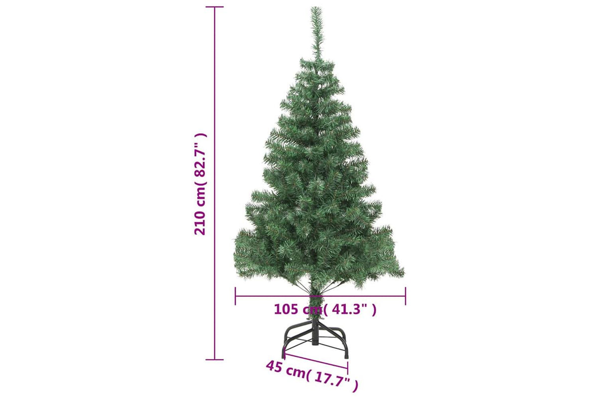 Vidaxl Artificial Christmas Tree With Steel Stand 210 Cm 910 Branches-6