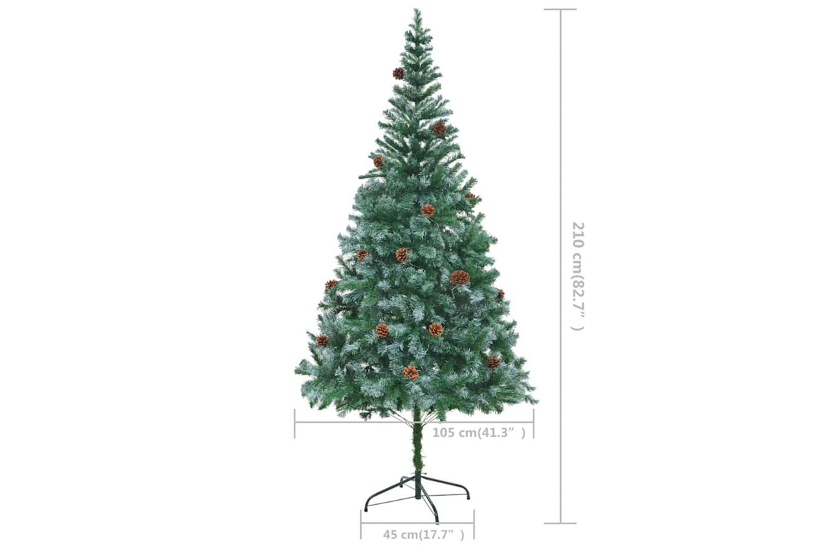 Vidaxl Artificial Christmas Tree With Pinecones 210 Cm-7