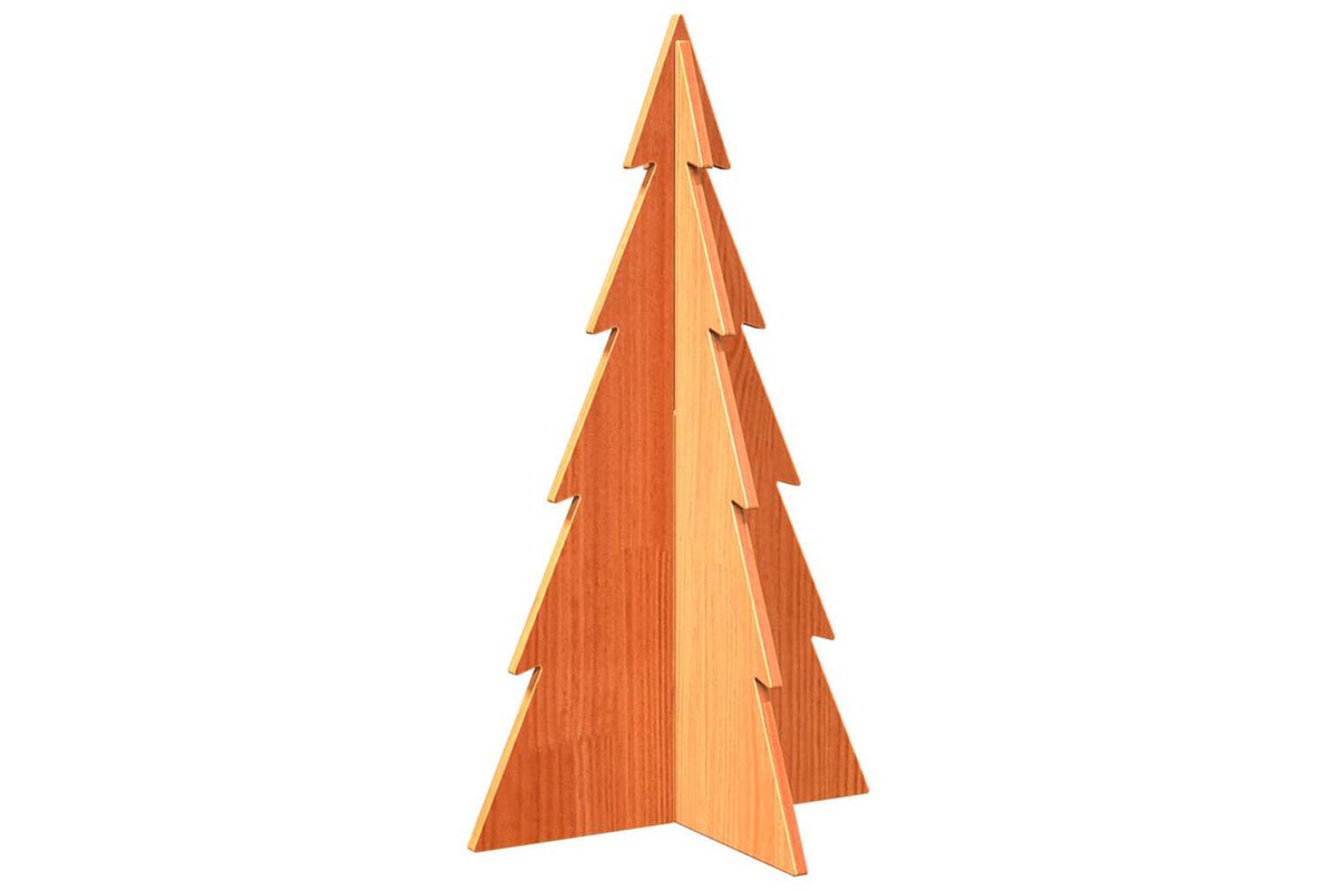 Vidaxl Wooden Christmas Tree For Decoration Wax Brown 80 Cm