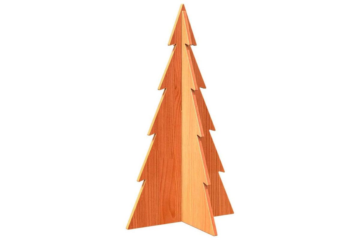 Vidaxl Wooden Christmas Tree For Decoration Wax Brown 80 Cm-5