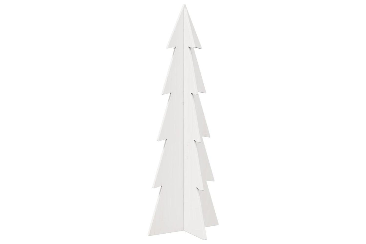 Vidaxl Wooden Christmas Tree For Decoration White 112 Cm