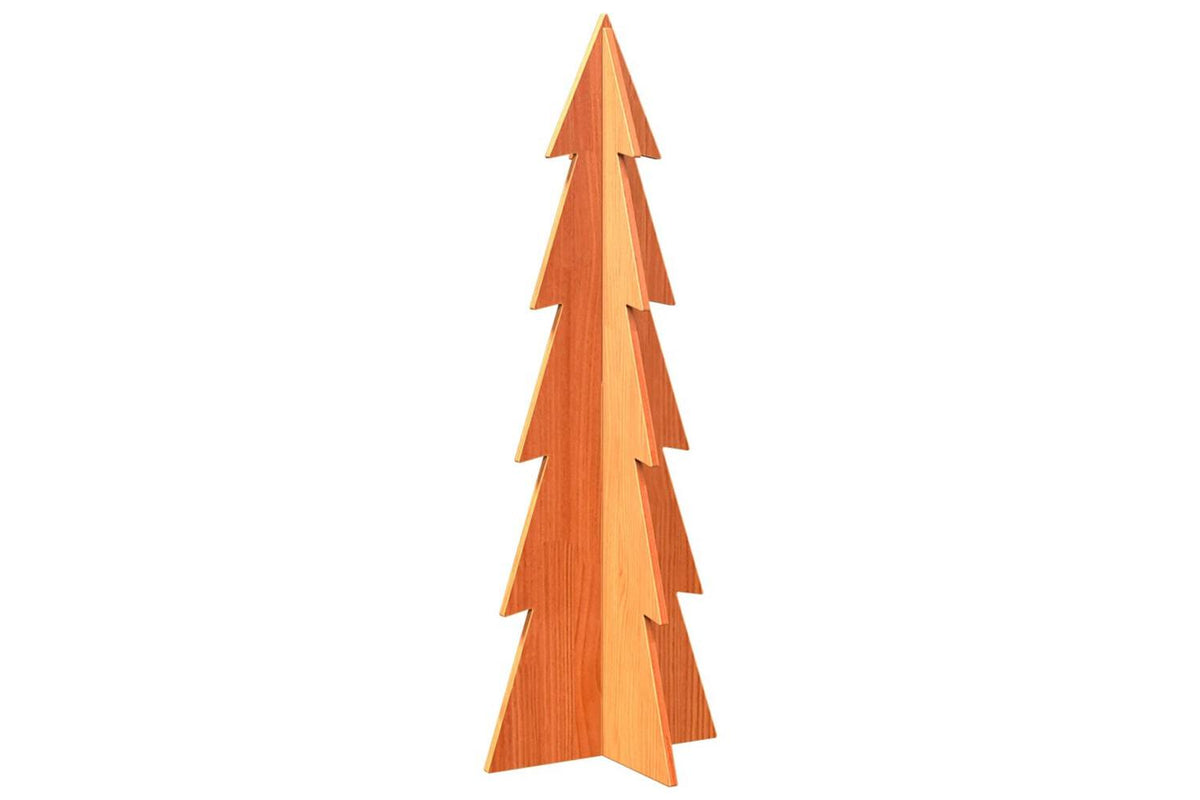 Vidaxl Wooden Christmas Tree For Decoration Wax Brown 112 Cm