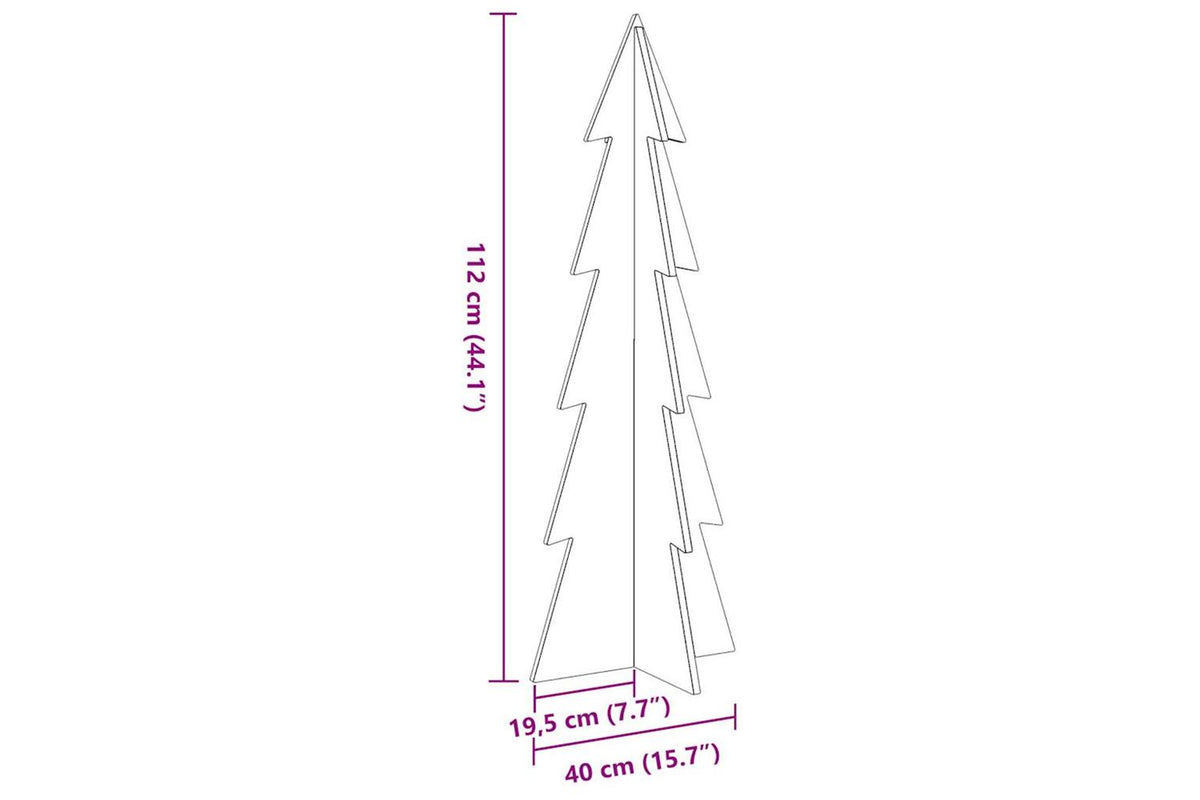 Vidaxl Wooden Christmas Tree For Decoration Wax Brown 112 Cm-8