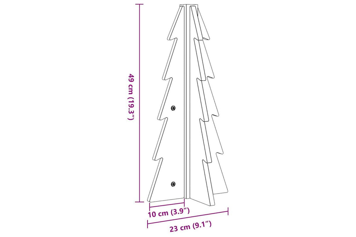 Vidaxl Wooden Christmas Tree For Decoration Wax Brown 49 Cm-8