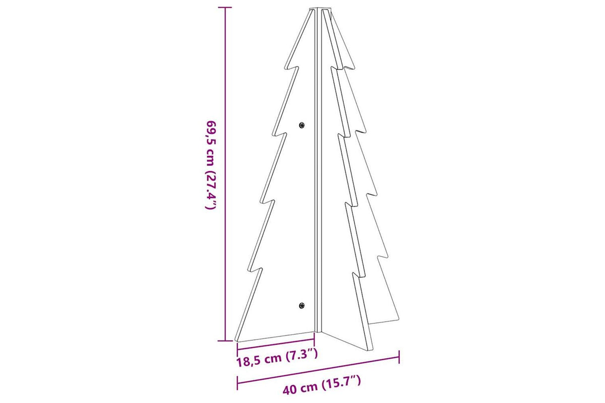 Vidaxl Wooden Christmas Tree For Decoration White 695 Cm-8
