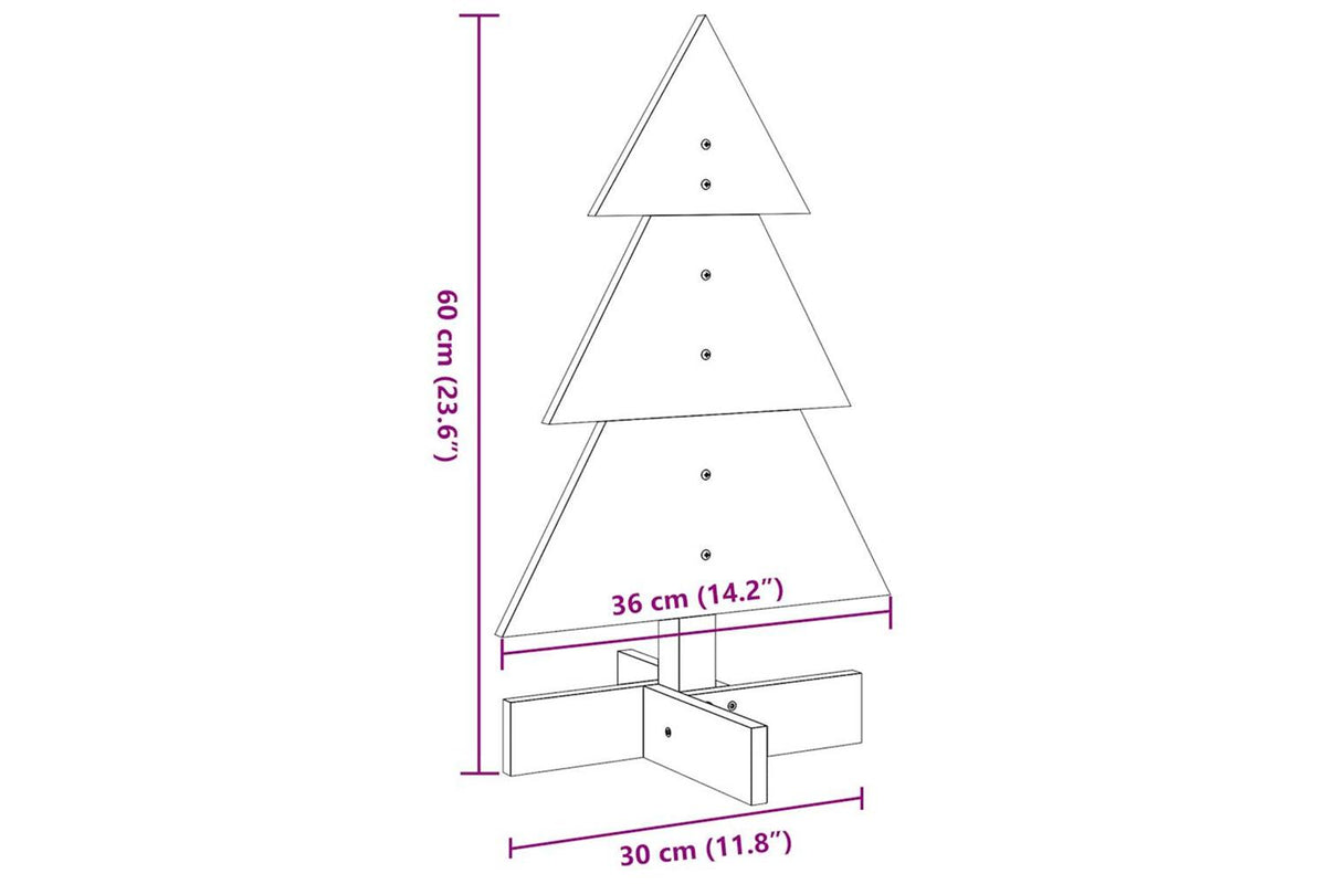 Vidaxl Wooden Christmas Tree For Decoration Wax Brown 60 Cm-8