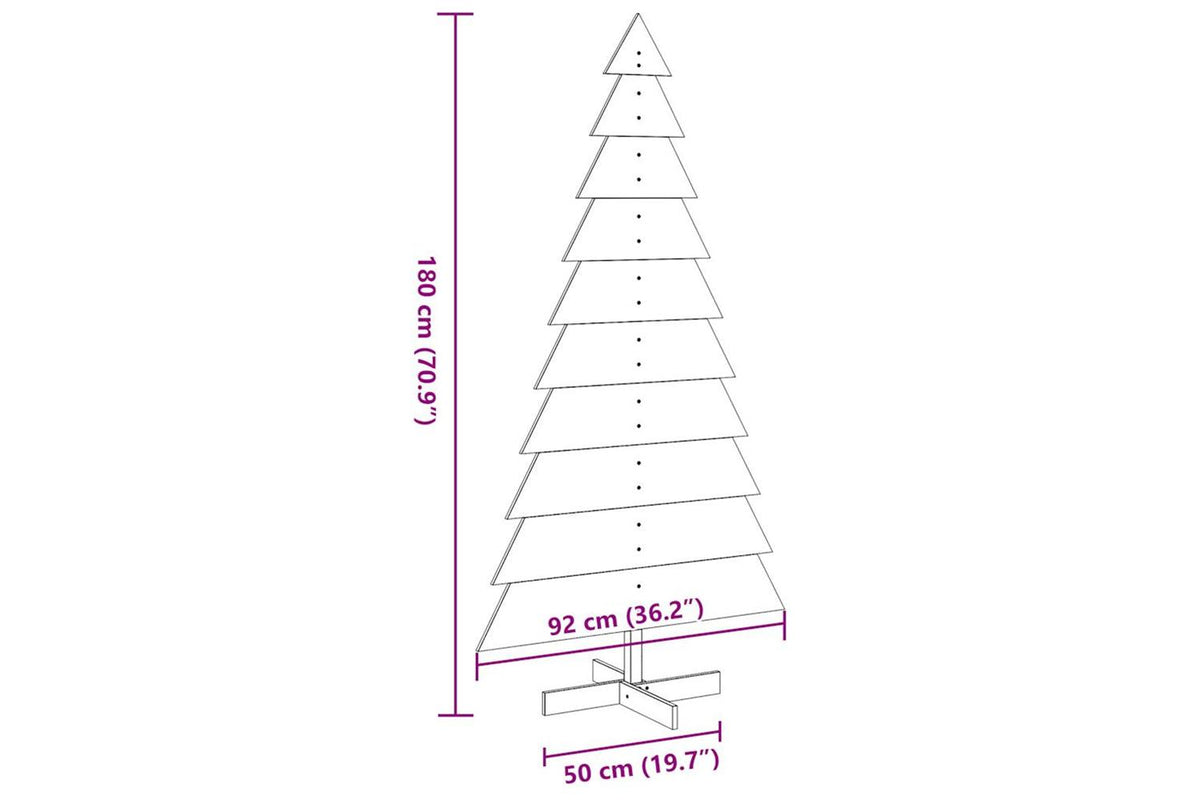 Vidaxl Wooden Christmas Tree For Decoration Wax Brown 180 Cm-8