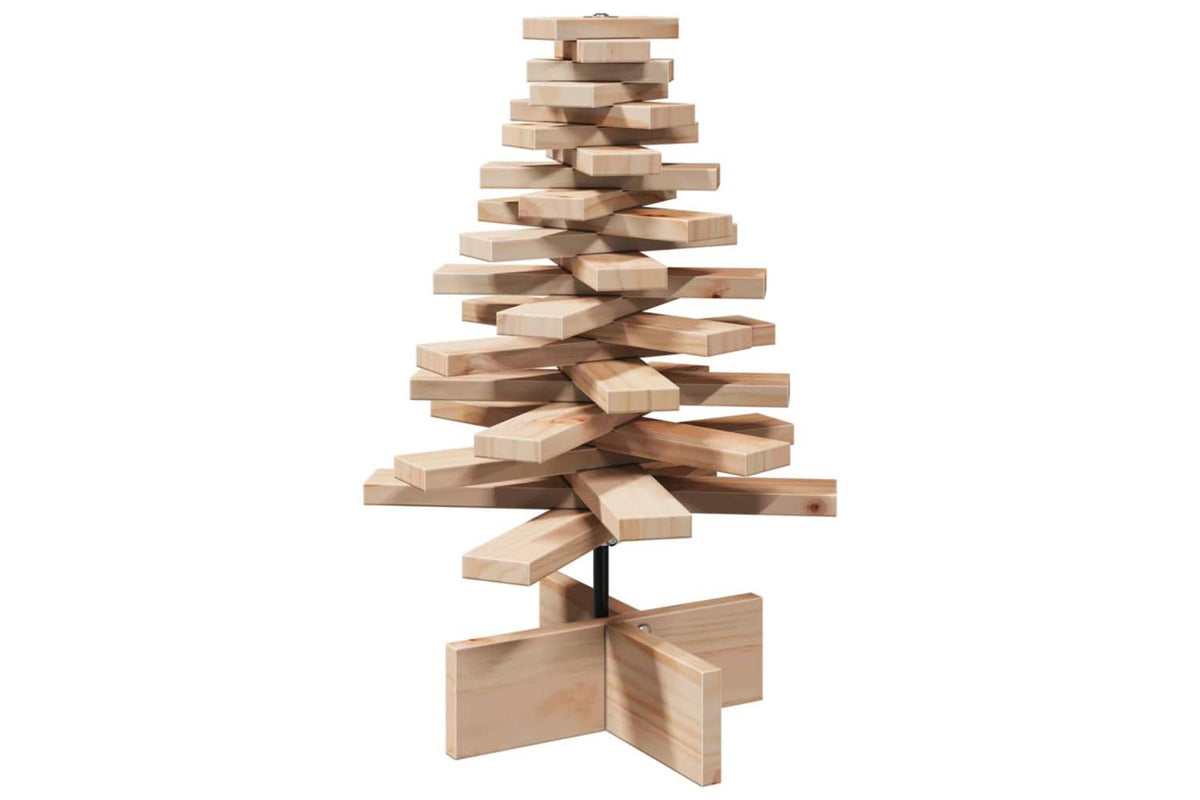 Vidaxl Wooden Christmas Tree For Decoration 60 Cm Solid Wood Pine-2