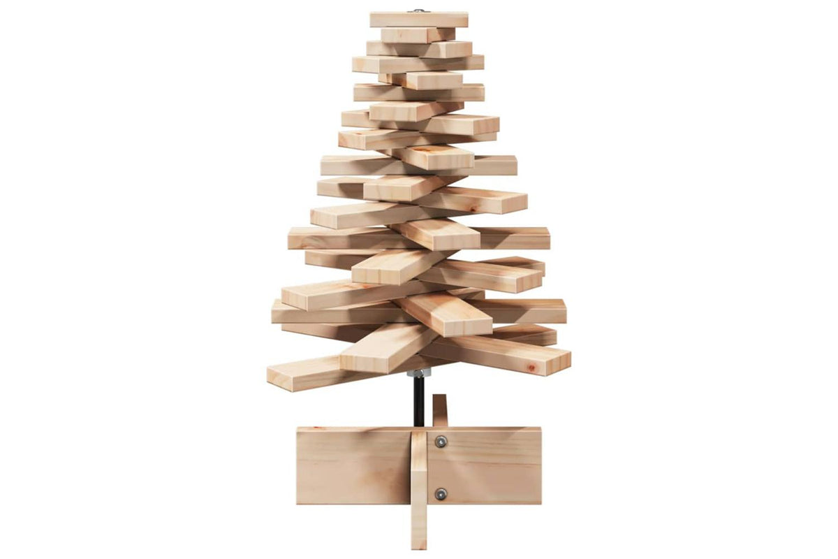 Vidaxl Wooden Christmas Tree For Decoration 60 Cm Solid Wood Pine-3