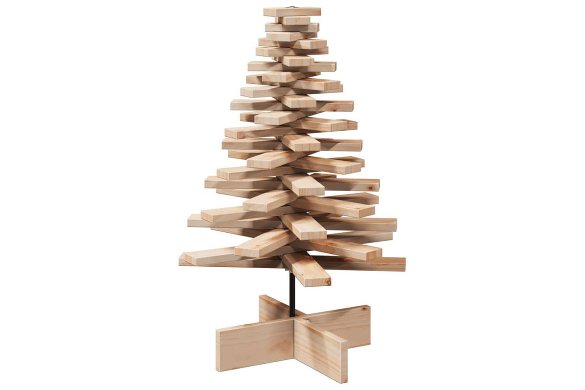 Vidaxl Wooden Christmas Tree For Decoration 80 Cm Solid Wood Pine-2