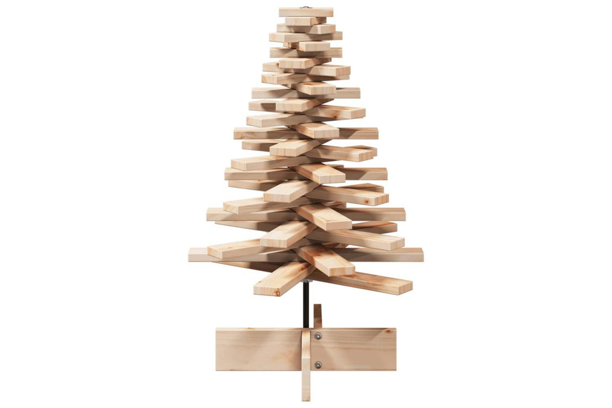 Vidaxl Wooden Christmas Tree For Decoration 80 Cm Solid Wood Pine-3