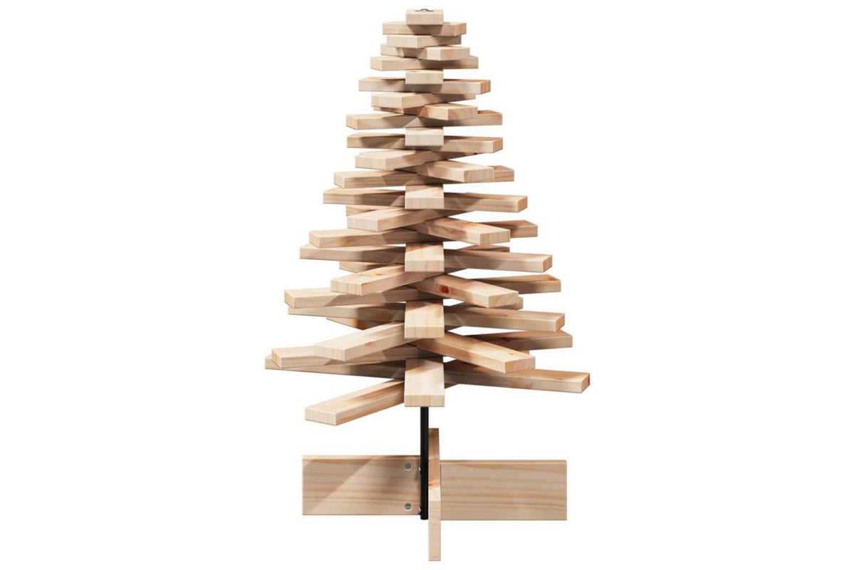 Vidaxl Wooden Christmas Tree For Decoration 80 Cm Solid Wood Pine-4