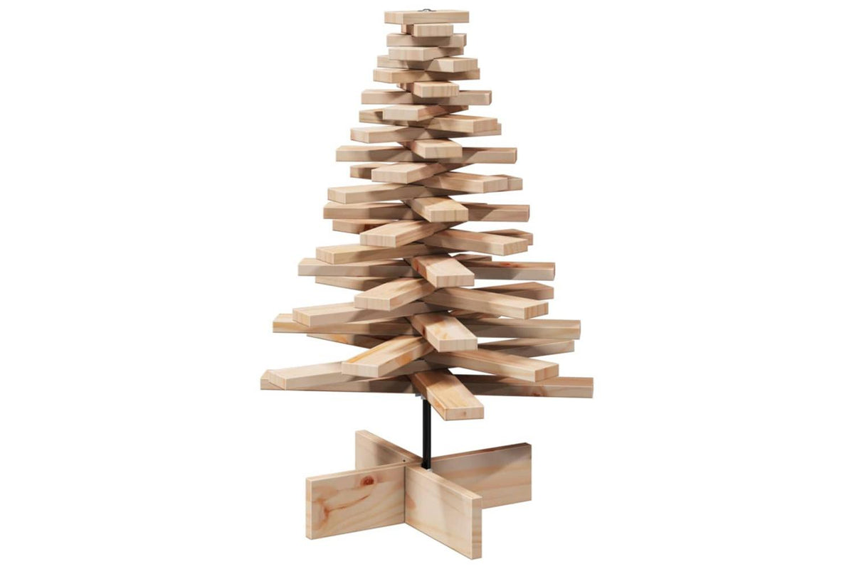 Vidaxl Wooden Christmas Tree For Decoration 80 Cm Solid Wood Pine-5