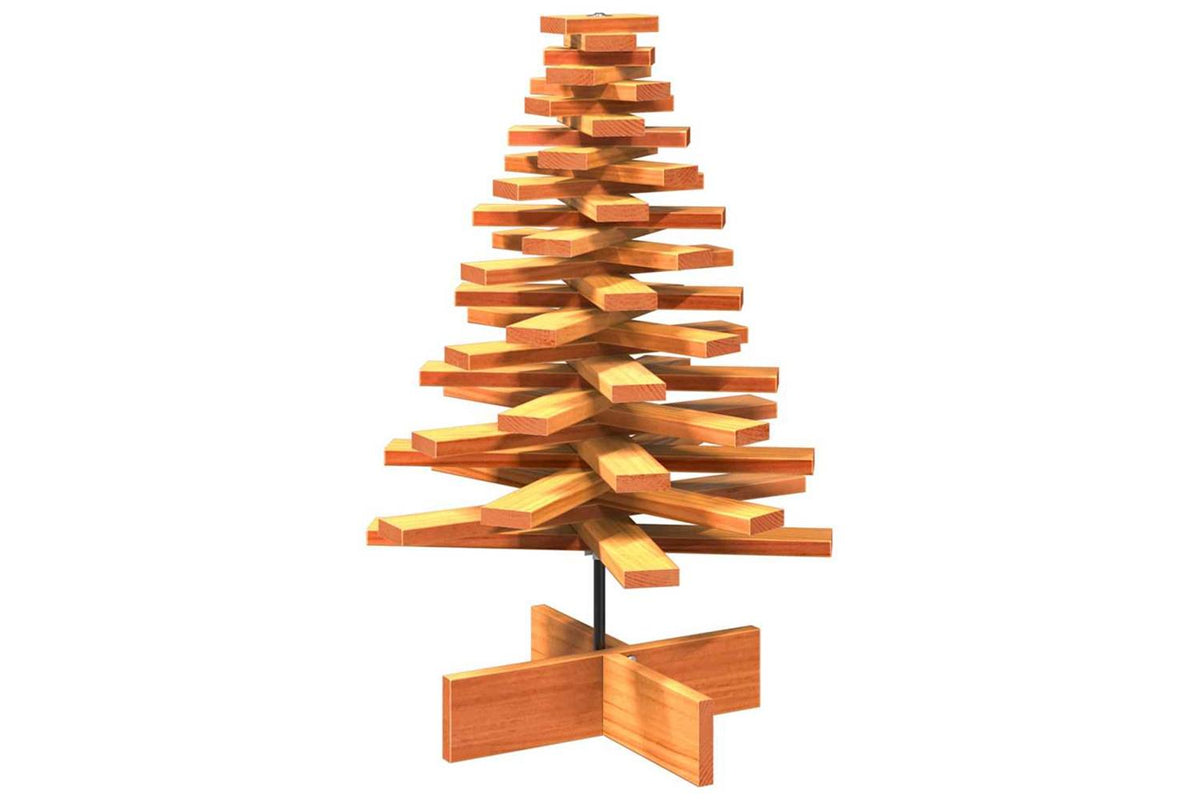 Vidaxl Wooden Christmas Tree For Decoration Wax Brown 80 Cm-2