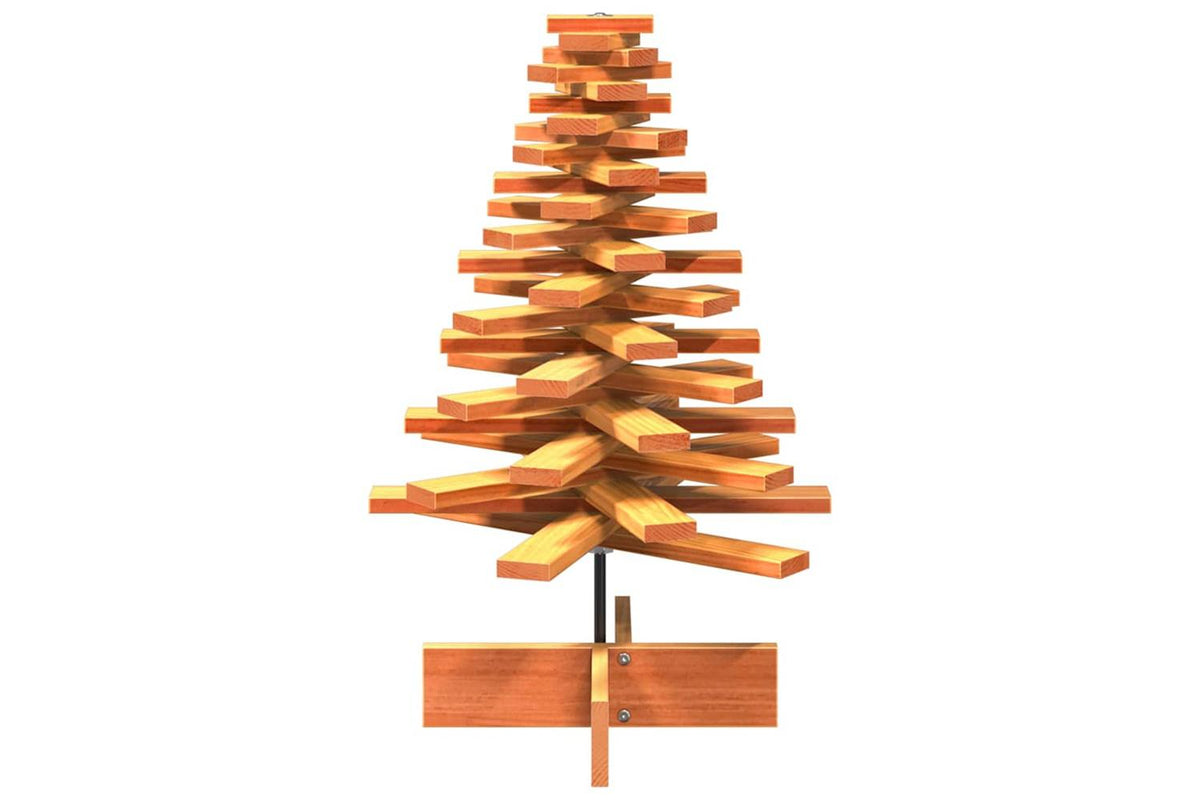Vidaxl Wooden Christmas Tree For Decoration Wax Brown 80 Cm-3