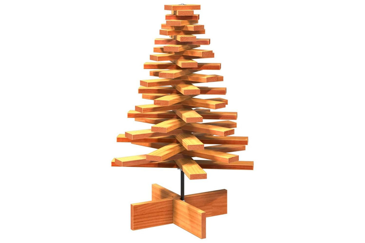 Vidaxl Wooden Christmas Tree For Decoration Wax Brown 80 Cm-5