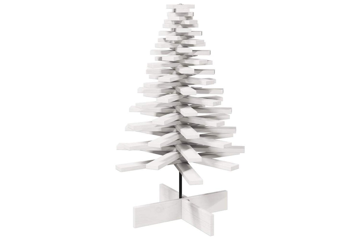 Vidaxl Wooden Christmas Tree For Decoration White 100 Cm-2