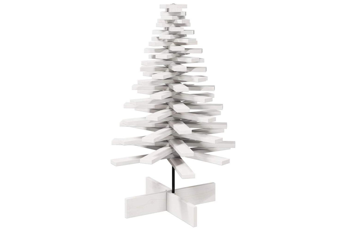 Vidaxl Wooden Christmas Tree For Decoration White 100 Cm-4