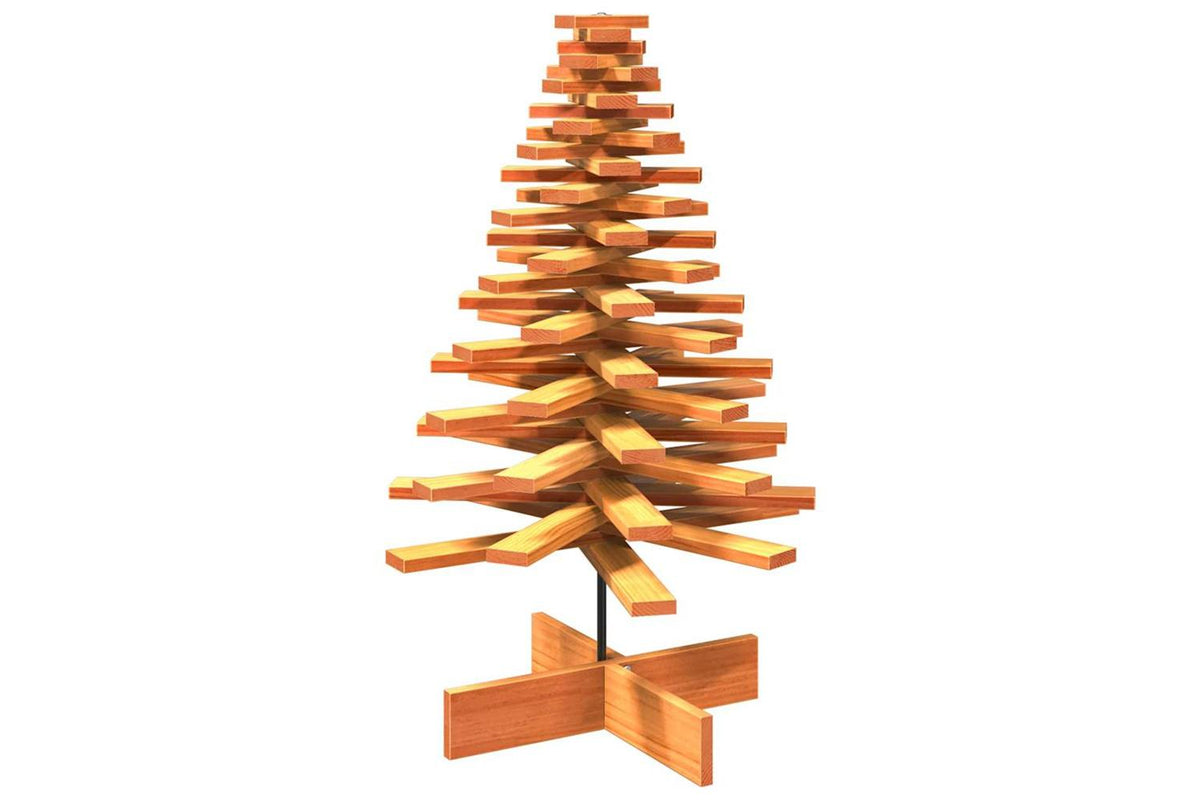 Vidaxl Wooden Christmas Tree For Decoration Wax Brown 100 Cm