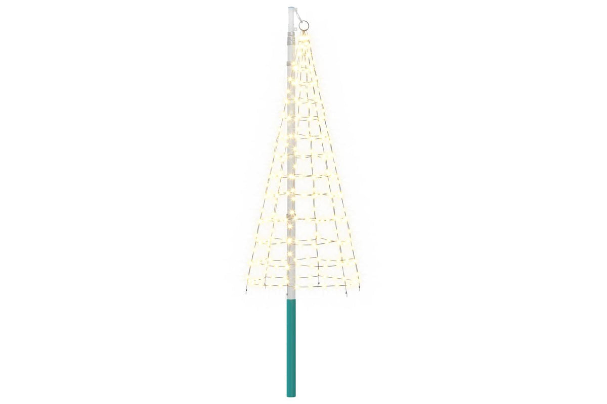 Vidaxl Christmas Tree Light With Spike And Flagpole 180 Cm 200 Leds-2
