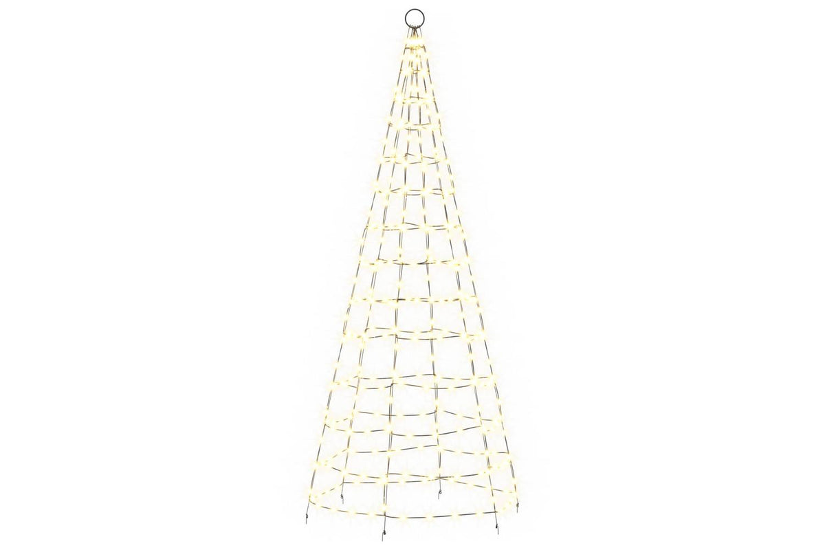 Vidaxl Christmas Tree Light With Spike And Flagpole 180 Cm 200 Leds-3
