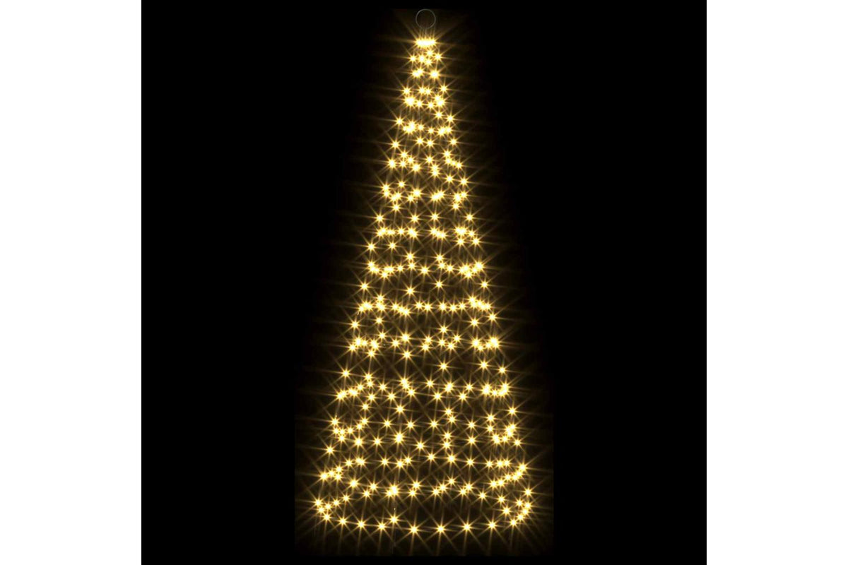 Vidaxl Christmas Tree Light With Spike And Flagpole 180 Cm 200 Leds-4