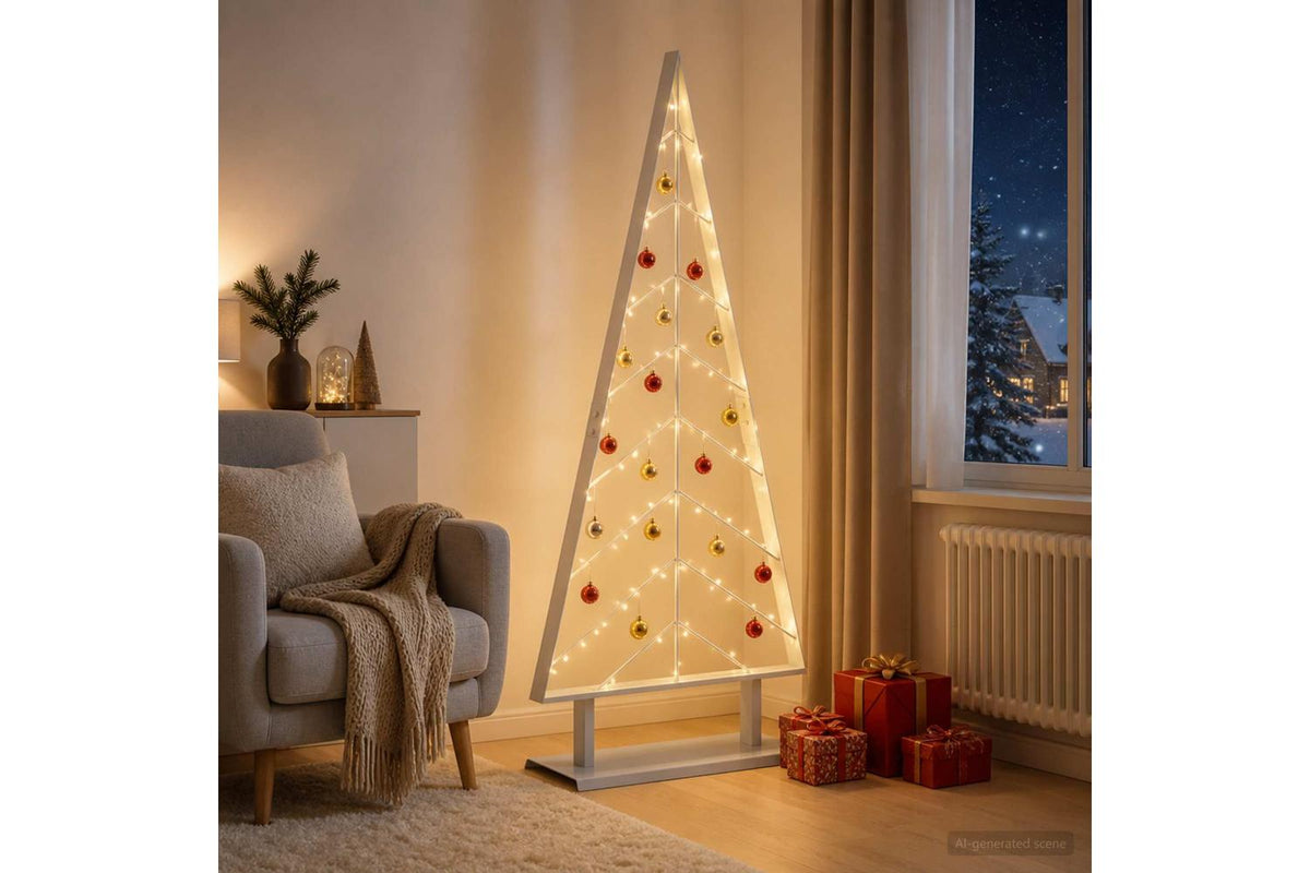 Vidaxl Metal Christmas Tree With Triangle Stand Kuopio 125 Cm Steel-3