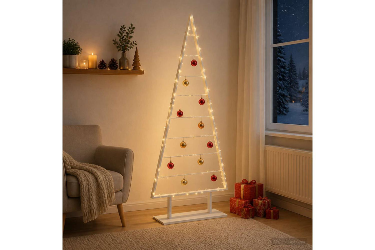 Vidaxl Metal Christmas Tree With Triangle Stand Kuopio 180 Cm Steel-3