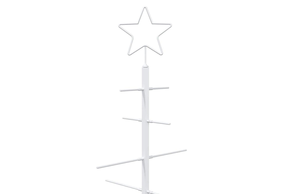 Vidaxl Metal Christmas Tree With Rod Stand Kuopio 210 Cm Steel White-5