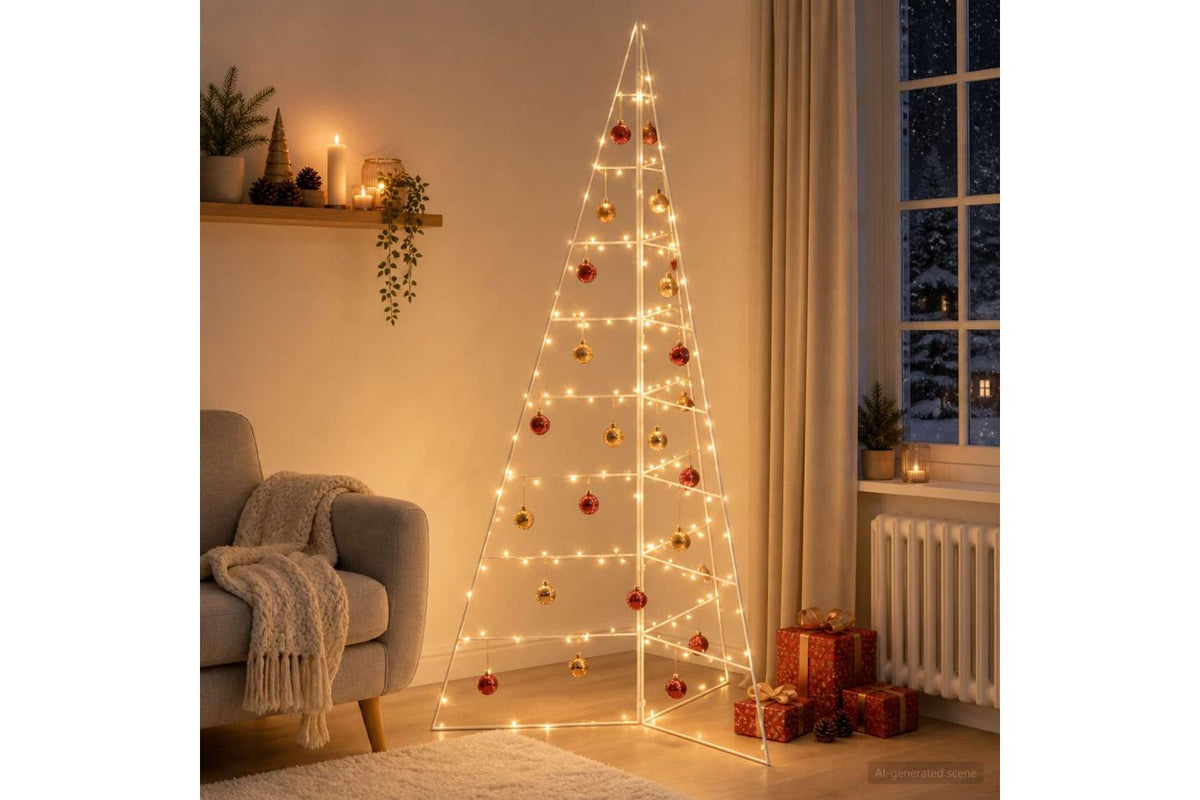 Vidaxl Metal Christmas Tree With Folding Stand Kuopio 180 Cm Steel-3