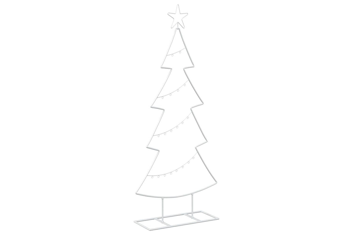 Vidaxl Metal Christmas Tree With Stand Kuopio 125 Cm Steel White