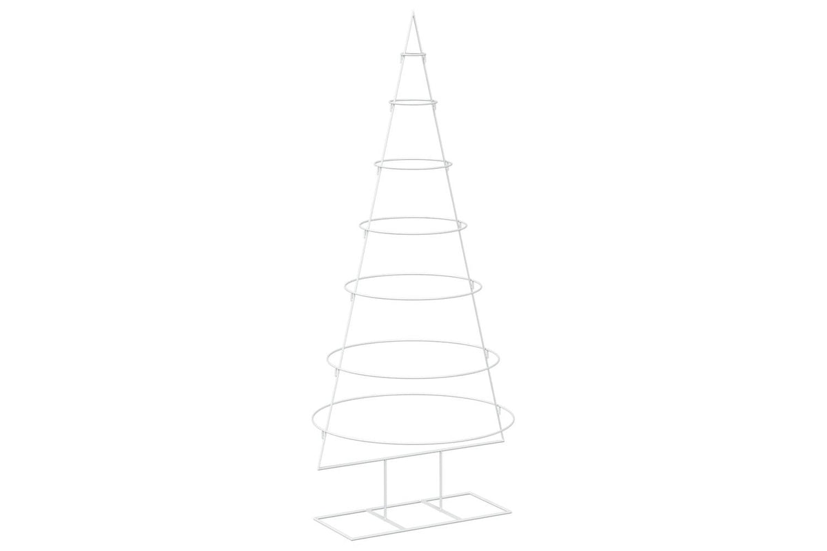 Vidaxl Metal Christmas Tree With Stand Kuopio 180 Cm Steel White-2