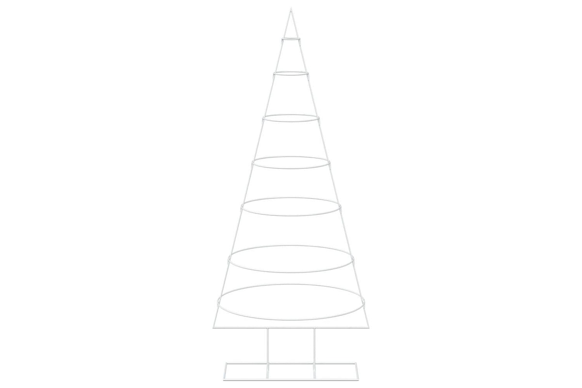 Vidaxl Metal Christmas Tree With Stand Kuopio 180 Cm Steel White-4