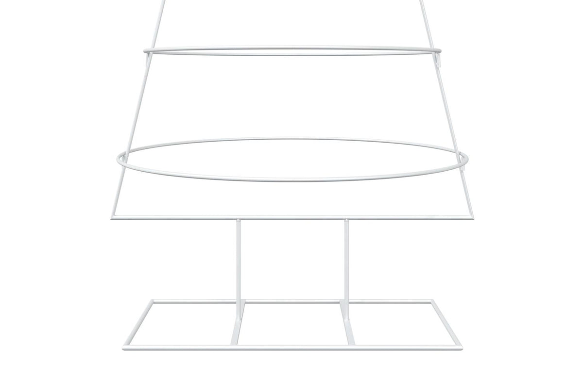 Vidaxl Metal Christmas Tree With Stand Kuopio 180 Cm Steel White-6