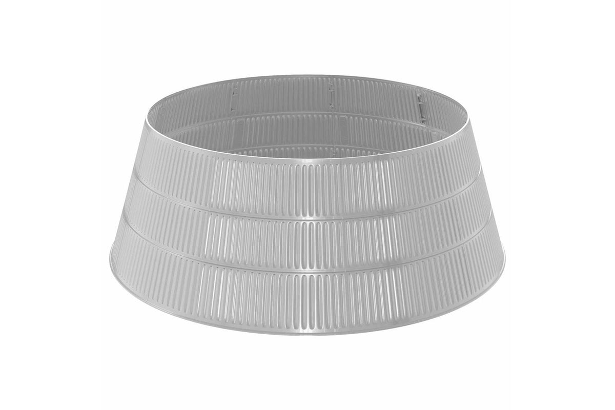 Vidaxl Christmas Tree Skirt Cone-shaped Silver 73 X 255 Cm Plastic
