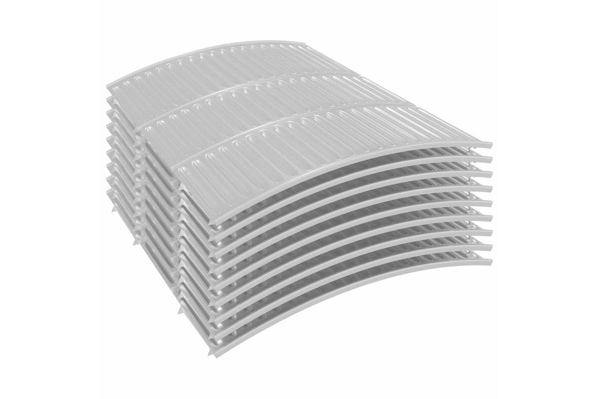 Vidaxl Christmas Tree Skirt Cone-shaped Silver 73 X 255 Cm Plastic-4