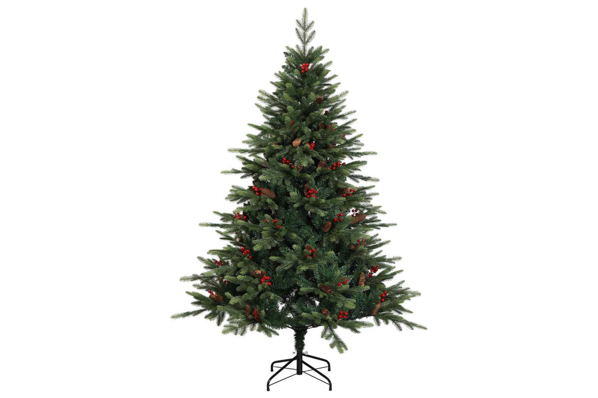 Vidaxl Artificial Hinged Christmas Tree 150 Cm 150 Leds Warm White-5