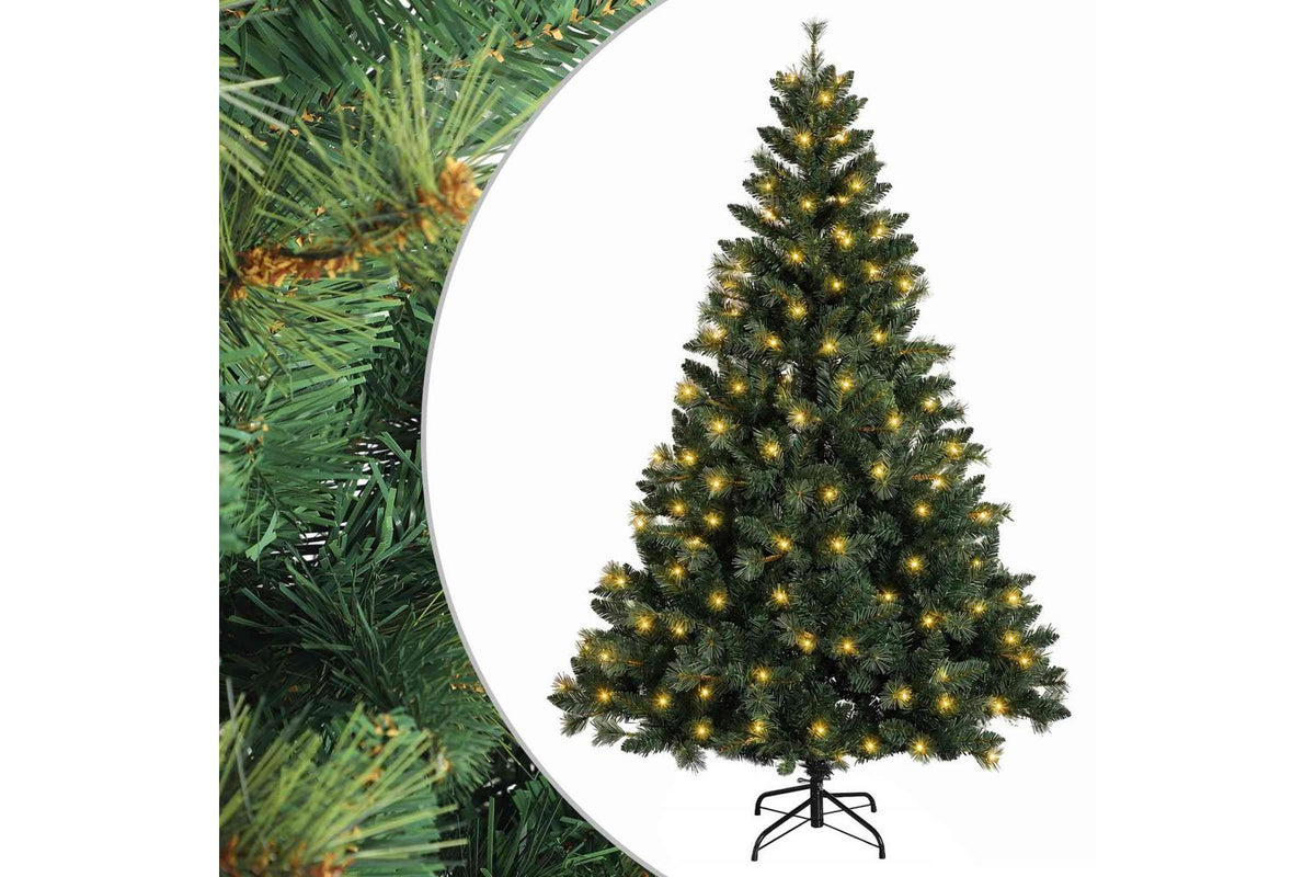 Vidaxl Artificial Hinged Christmas Tree 150 Cm 150 Leds Warm White