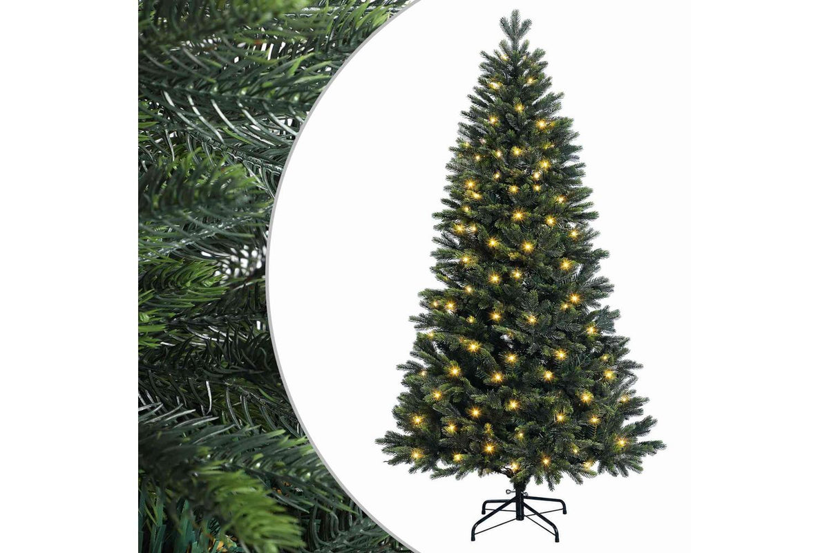 Vidaxl Artificial Hinged Christmas Tree 120 Cm 150 Leds Warm White
