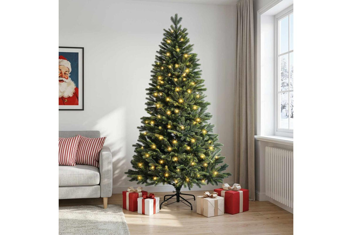 Vidaxl Artificial Hinged Christmas Tree 120 Cm 150 Leds Warm White-3