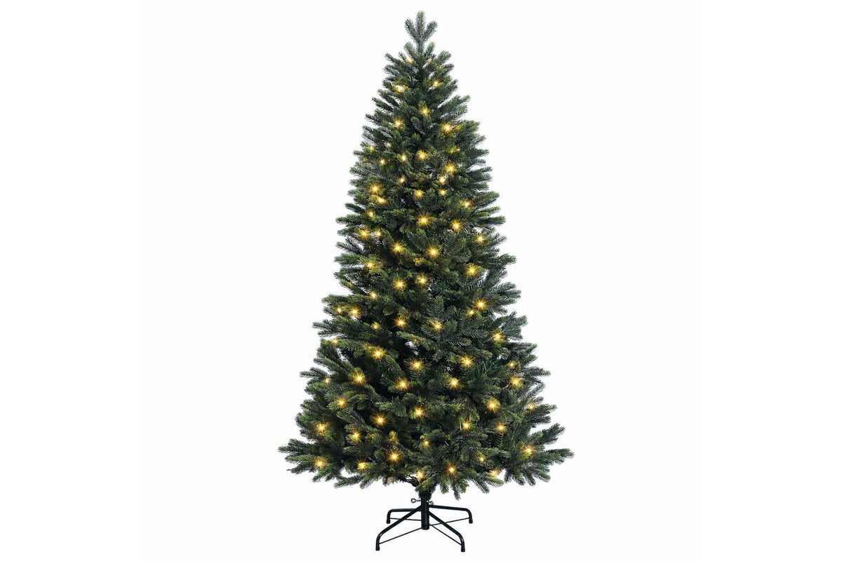 Vidaxl Artificial Hinged Christmas Tree 120 Cm 150 Leds Warm White-4