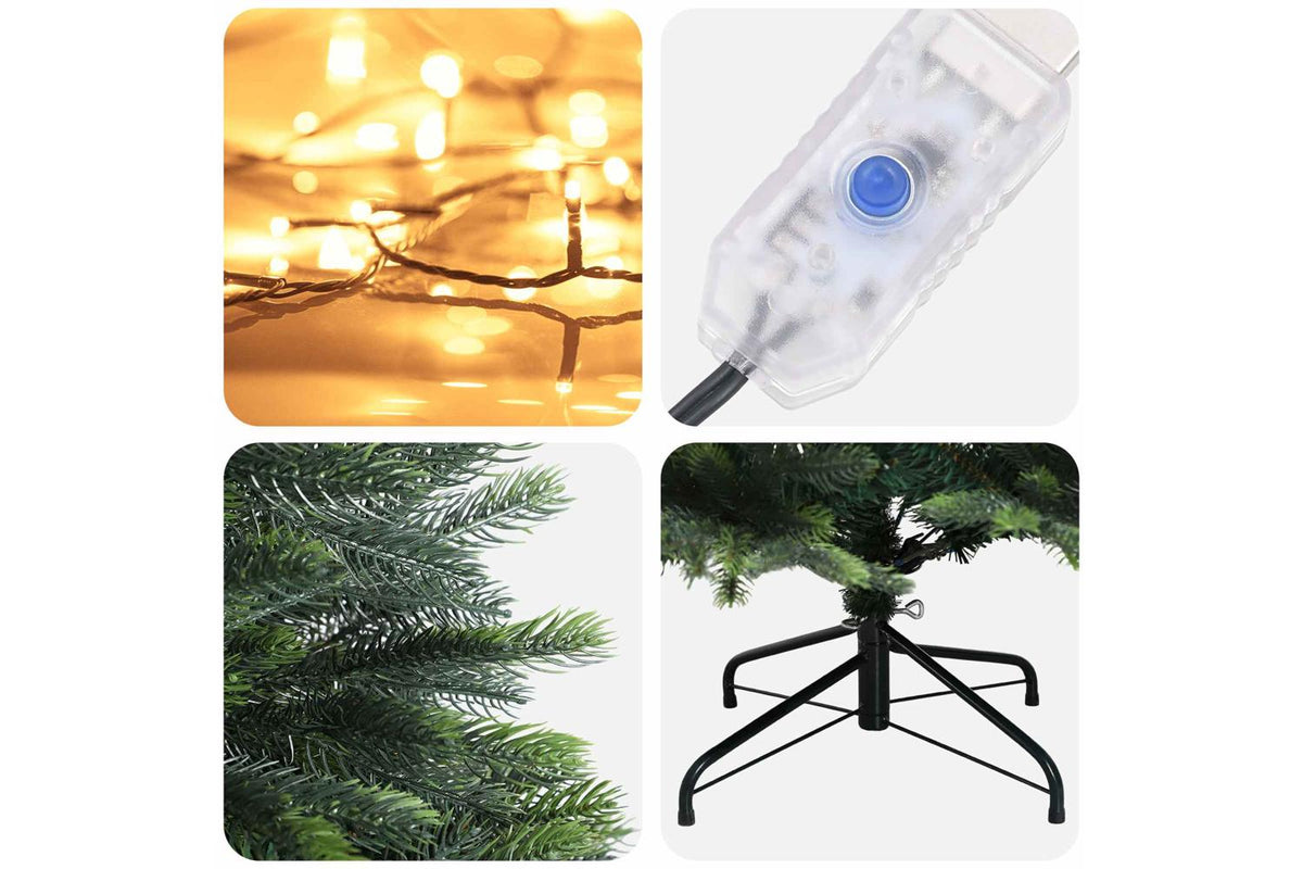 Vidaxl Artificial Hinged Christmas Tree 120 Cm 150 Leds Warm White-7