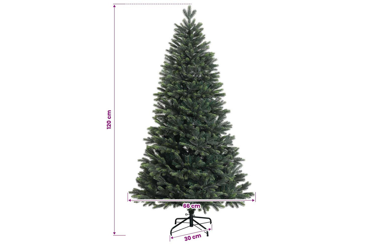 Vidaxl Artificial Hinged Christmas Tree 120 Cm 150 Leds Warm White-10