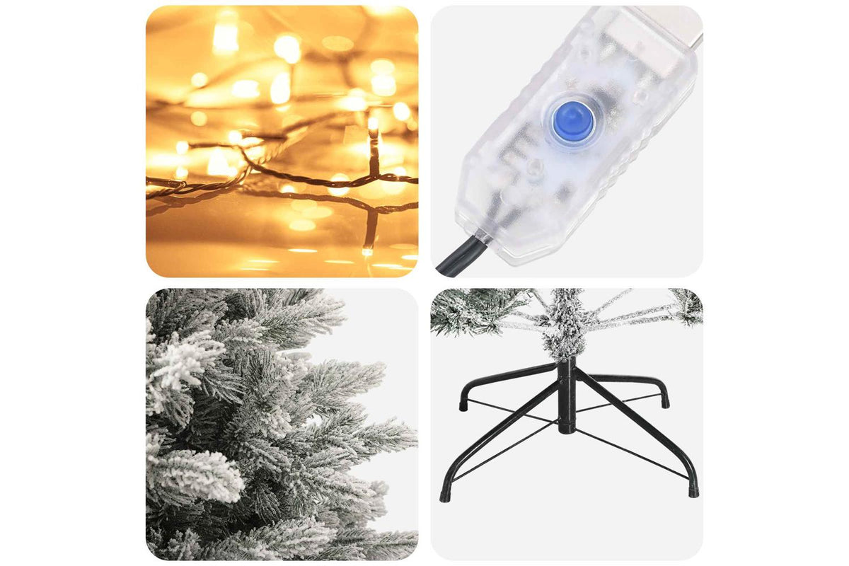 Vidaxl Artificial Hinged Christmas Tree 120 Cm 150 Leds Warm White-7