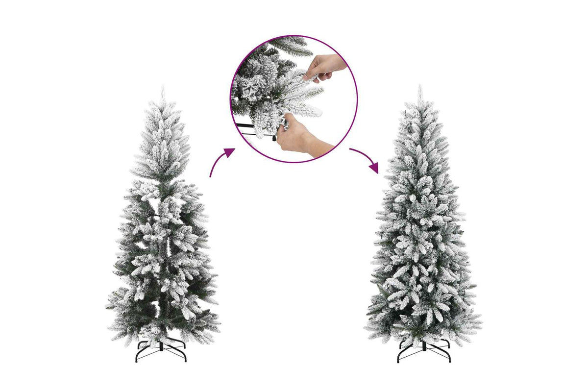 Vidaxl Artificial Hinged Christmas Tree 120 Cm 150 Leds Warm White-9