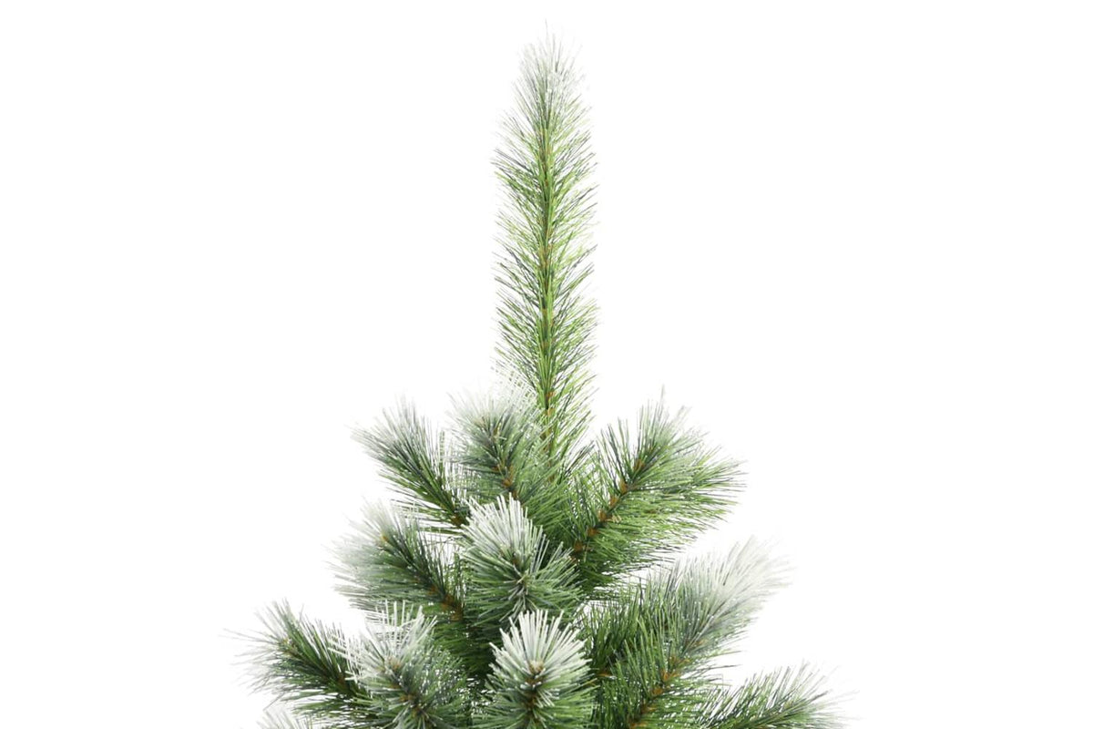 Vidaxl Artificial Hinged Christmas Tree With Flocked Snow 210 Cm-3