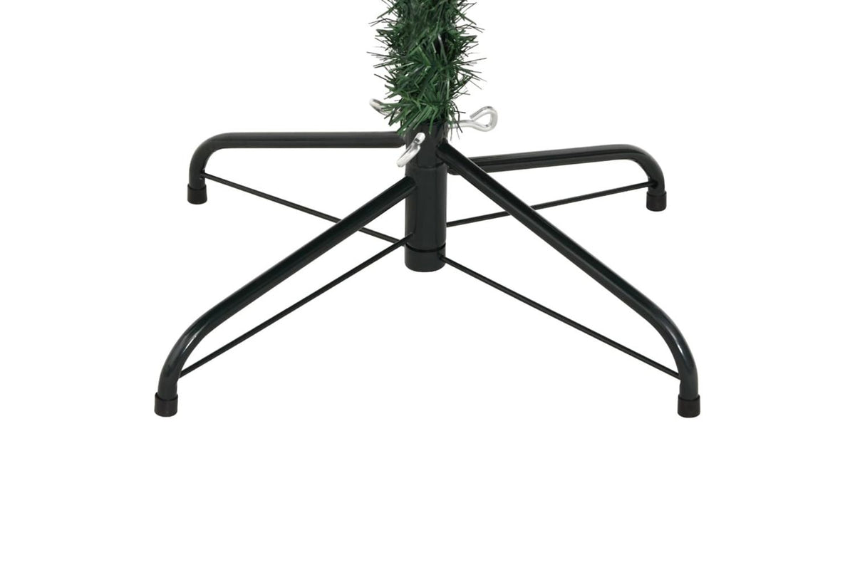 Vidaxl Artificial Hinged Christmas Tree With Flocked Snow 210 Cm-5