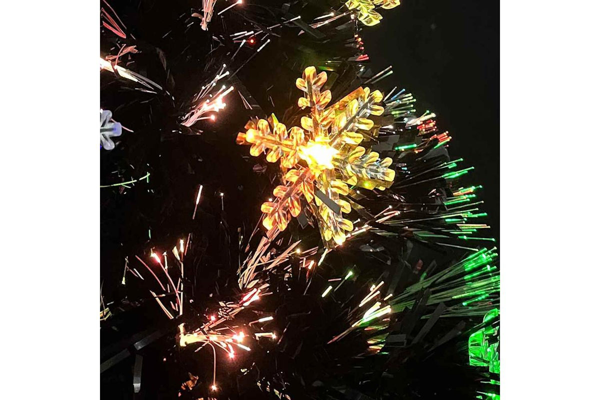 Vidaxl Christmas Tree With Led Snowflakes Black 64 Cm Fibre Optic-4