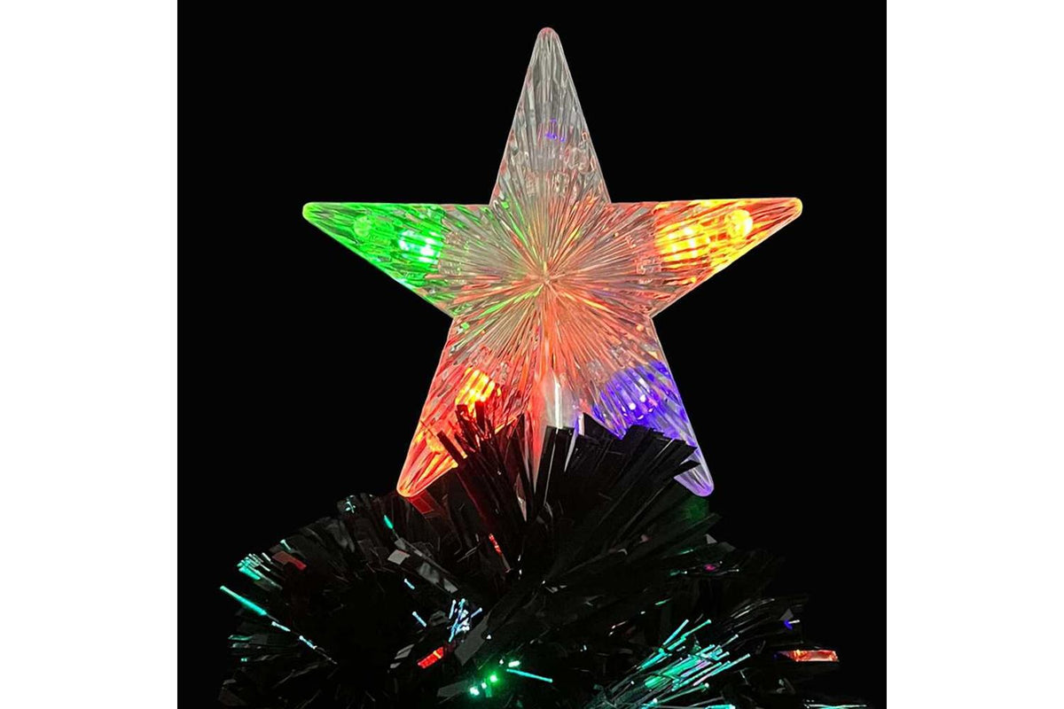 Vidaxl Christmas Tree With Led Snowflakes Black 64 Cm Fibre Optic-5