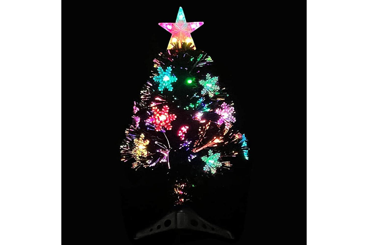 Vidaxl Christmas Tree With Led Snowflakes Black 64 Cm Fibre Optic-8
